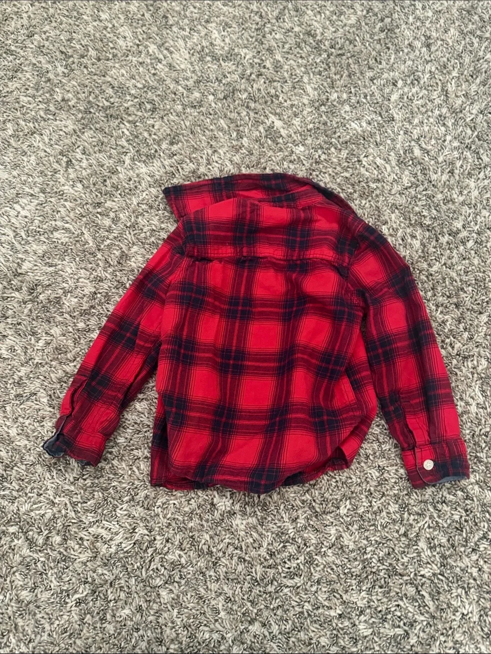 OshKosh B'gosh Red & Black Plaid Button-Down Shirt